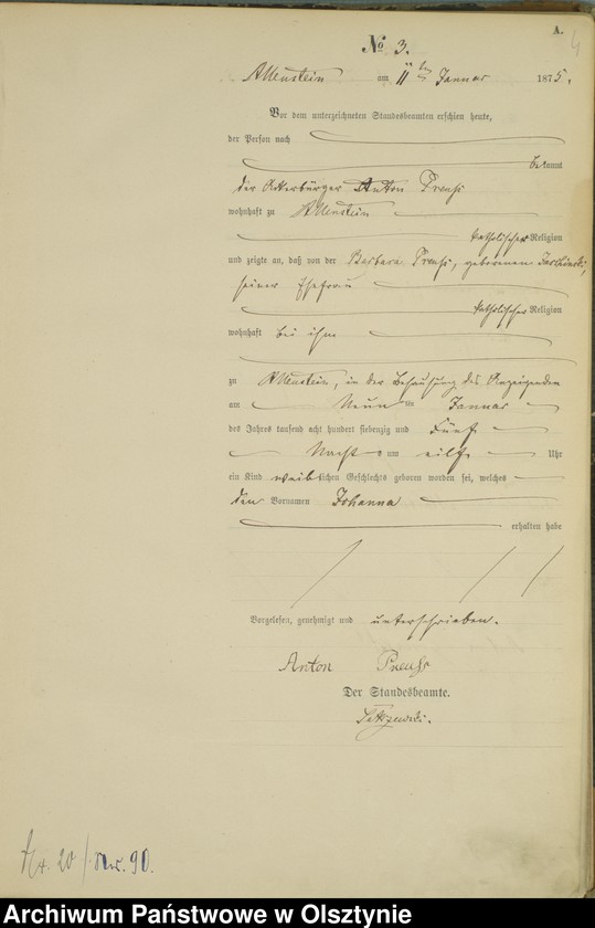image.from.unit.number "Haupt-Geburts-Register Nr 1 - 282"