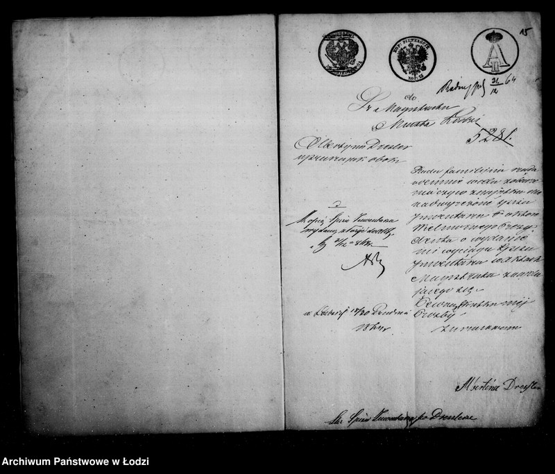 Obraz 13 z jednostki "Akta tyczące się ustanowienia opieki nad nieletnimi Juliuszem Augustem, Anną Florentyną i Janem Teodorem rodzeństwem Dresler po zmarłym Janie Samuelu Dresler"