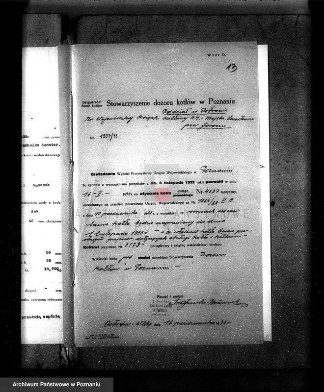 Obraz 17 z jednostki "Młyn parowy Fr. Balcera w Kucharkach pow. jarociński nr woj. kotła 1433"