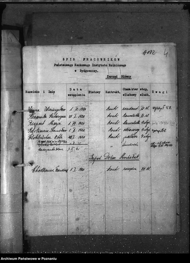 Obraz 8 z jednostki "Sprawy osobowe sprawozdania miesięczne Państw. Nauk. Inst. Rolniczego w Bydgoszczy"