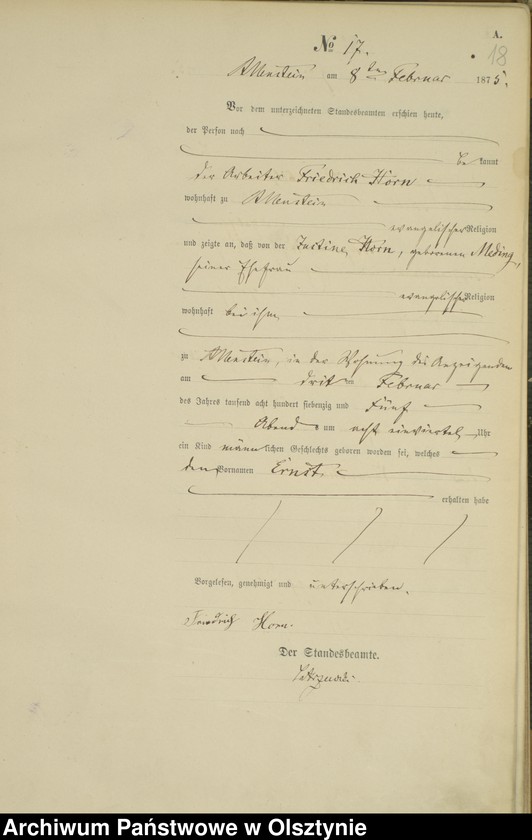 image.from.unit.number "Haupt-Geburts-Register Nr 1 - 282"