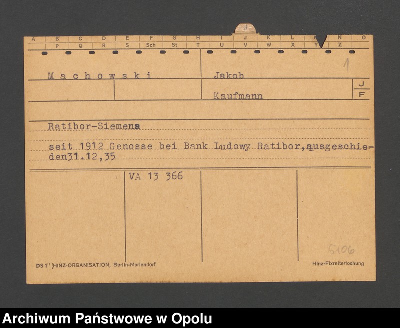 Obraz 3 z jednostki "[Machowski Jakob, Ratibor-Siemens]"