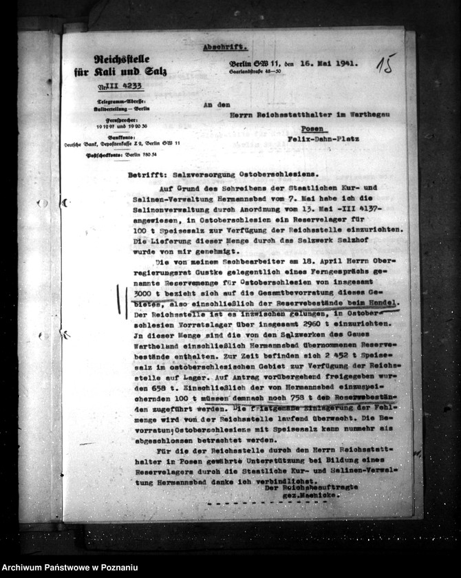 Obraz 19 z jednostki "Hermannsbad- Saline- Salzlager in Oberschlesien"