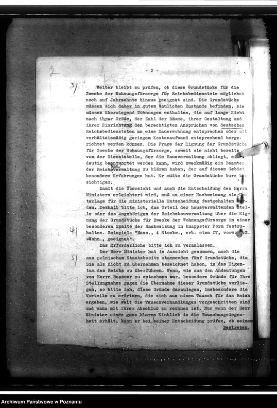 Obraz 6 z jednostki "Übertragung von Hausgrundstücken aus früherem polnischen Besitz. Zuweisung von Dienstwohnungen usw."