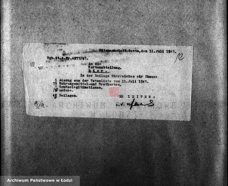 Obraz 15 z jednostki "[Korespondencja z Wydziałem Talonów, informacje o przesłanych talonach, informacje o konsumentach]"