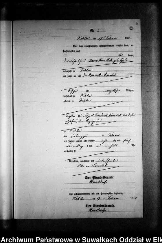 image.from.unit.number "Sterbe-Neben-Register des Preussischen Standes-Amtes Kehlen Kreis Angerburg"