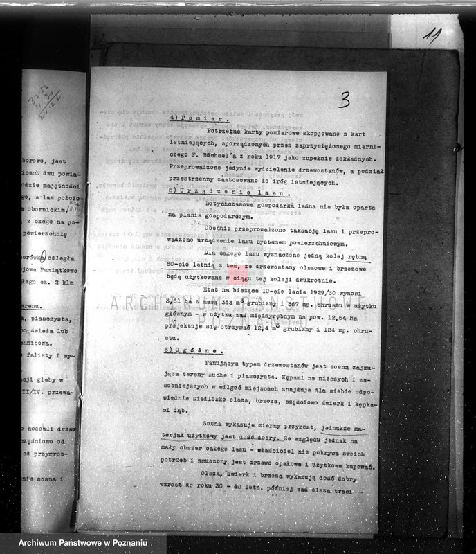 image.from.unit.number "Plan urządzenia gospodarstwa leśnego Baborówko-Baborowo powiat szamotulsko-obornicki 1929-1939"
