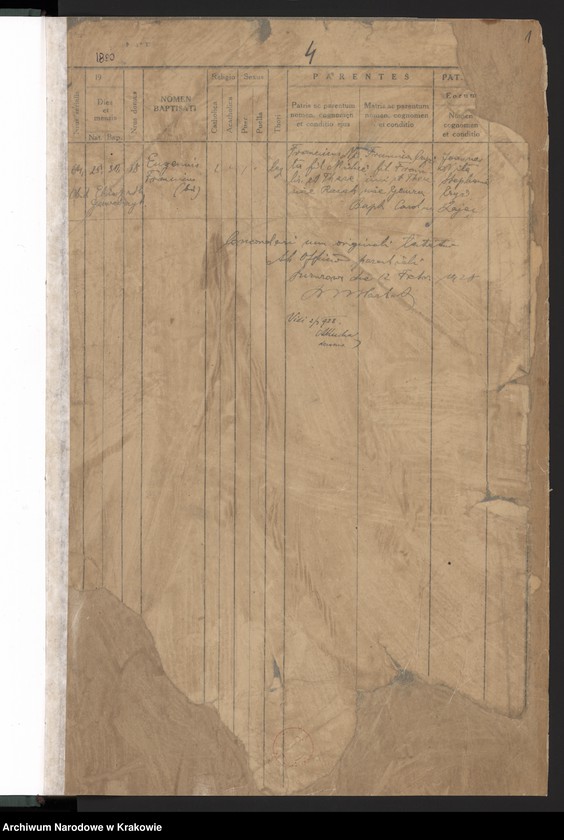 image.from.unit.number "Księga urodzeń parafii Szczurowa"