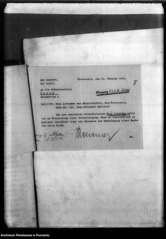 Obraz 9 z jednostki "Paul Litschke aus Heinrichsfeld, Kreis Krotoschin (Krotoszyn)"