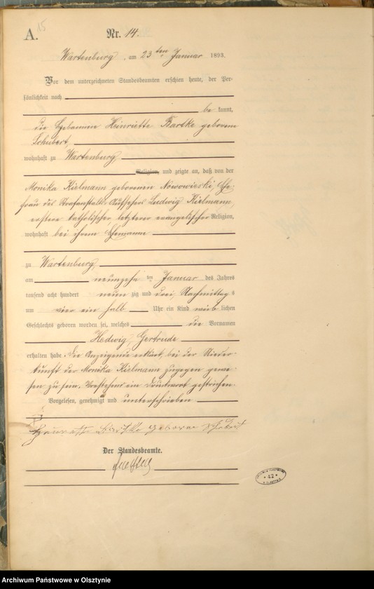 image.from.unit.number "Geburts-Haupt-Register Nr 1 - 199"