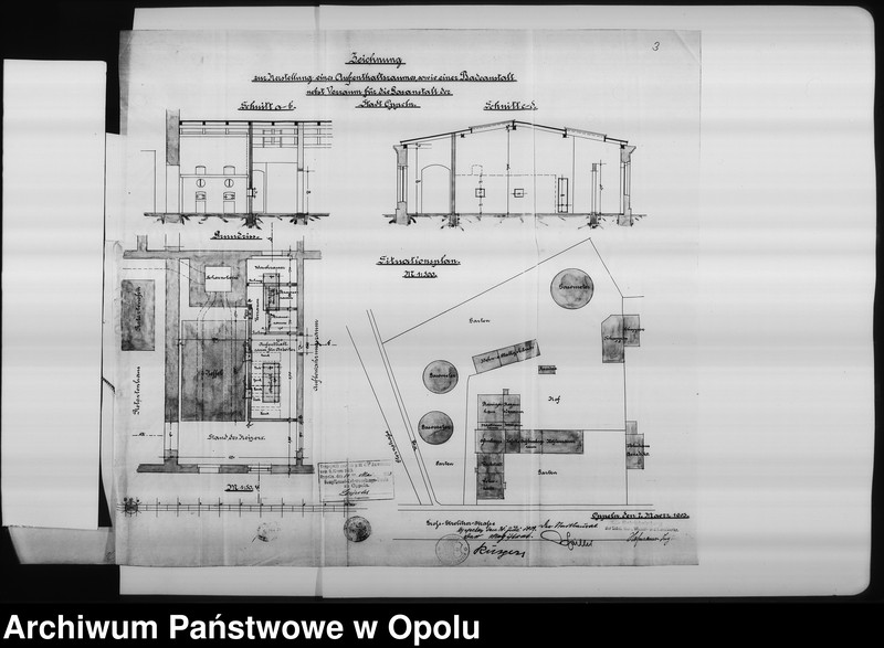 Obraz 8 z jednostki "Genehmigungsurkunde betr[effend] bauliche Veränderungen bei der städt[ischen] Gasanstalt"