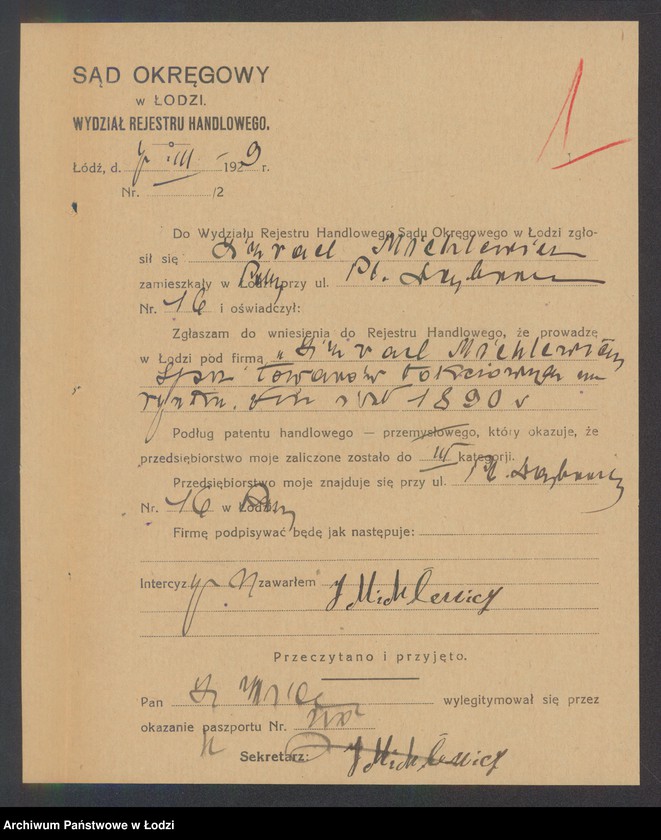 Obraz 3 z jednostki "Izrael Michlewicz- sprzedaż towarów łokciowych"