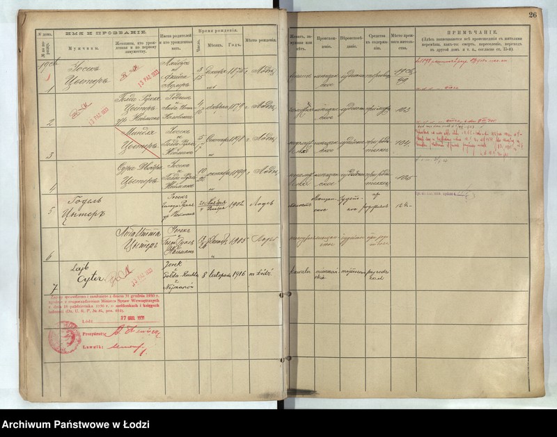 image.from.unit.number "[Księga ludności stałej m. Łodzi guberni piotrkowskiej - Dzielnicy Stara Wieś nr domu 19-28]"