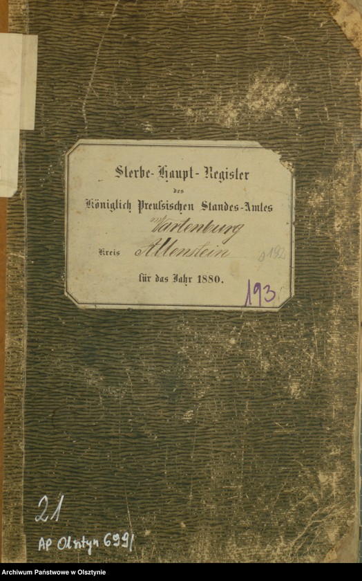 image.from.unit.number "Sterbe-Haupt-Register Nr 1 - 190"
