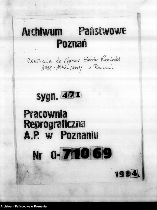 Obraz 1 z jednostki "Ankiety personalne miejscowych Niemców, którzy zginęli w 1939 roku G - N"