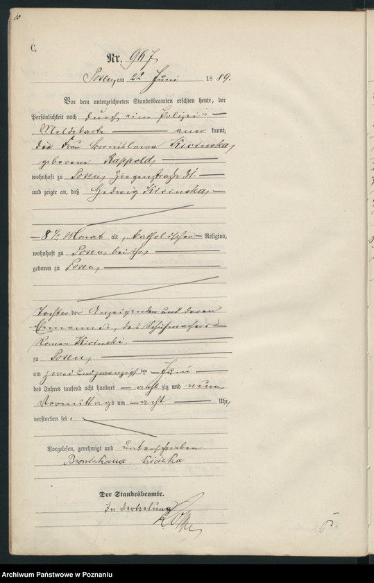 Obraz 13 z jednostki "Księga zgonów t. III"