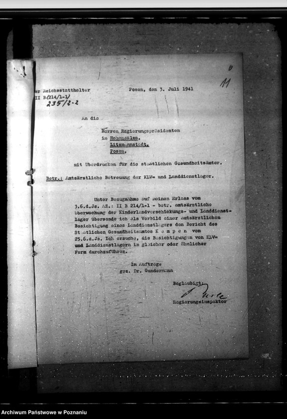 Obraz 16 z jednostki "Amtsätrztliche Überwachung der K. L. V. - und Landdienstalager, Hitlerjungendlager"