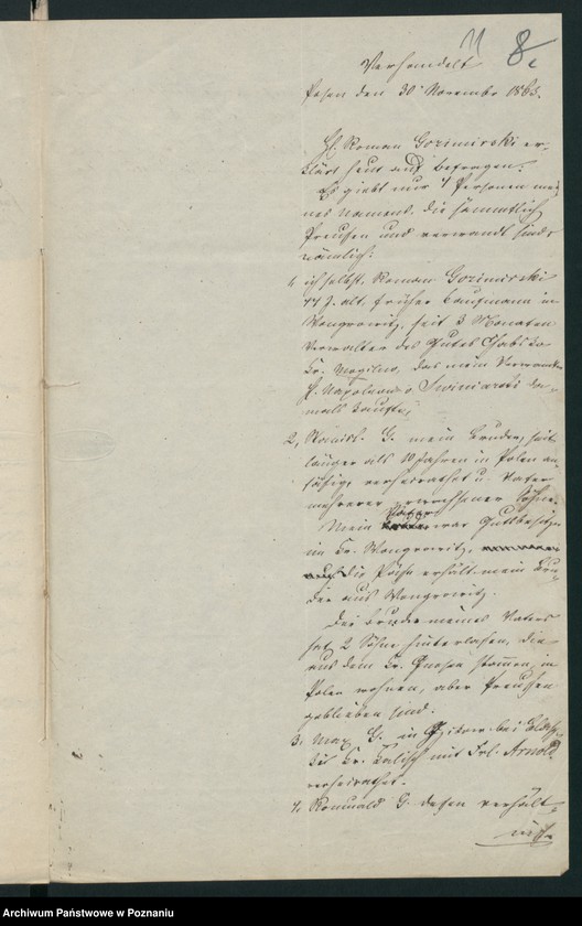 Obraz 14 z jednostki "A. betr. Max Gozimierski /auch über Erasmus von Blewczyński/"