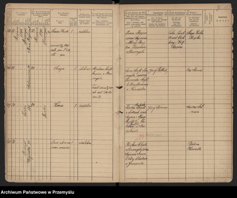 image.from.unit.number "Księga urodzin rok 1897 tom XXI [Księga urodzeń]"