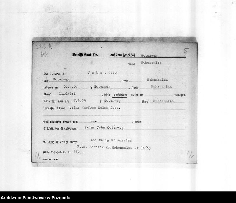 Obraz 9 z jednostki "Totenkartei I - P"