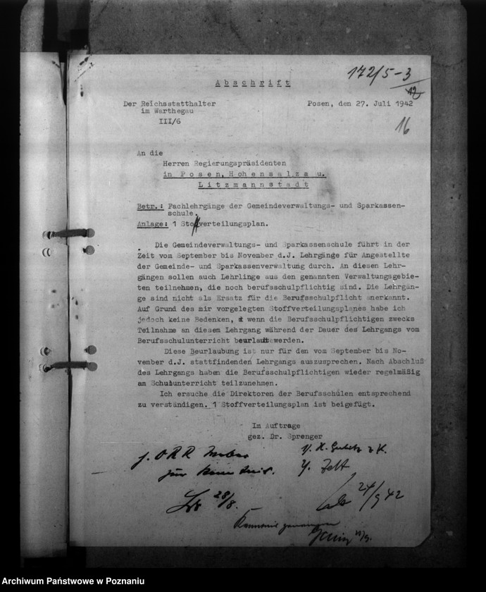 Obraz 20 z jednostki "Ausbildung des Beamtennachwuchses"