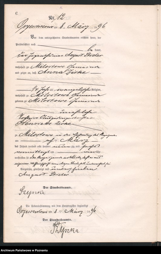 Obraz 15 z jednostki "Księga zgonów"