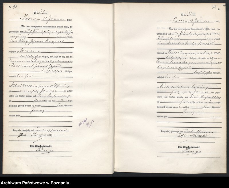 Obraz 18 z jednostki "Księga urodzeń t. I"