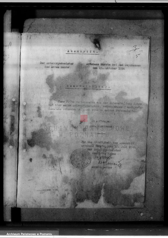 Obraz 9 z jednostki "Bewerbungen um Amtskommissarstellen"