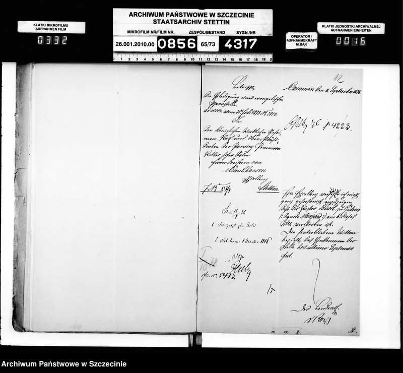 Obraz 17 z jednostki "Kontrolle über die Anstellung der Geistlichen in Folge des Gesetzes vom 11. Mai 1873 im Kreise Cammin"