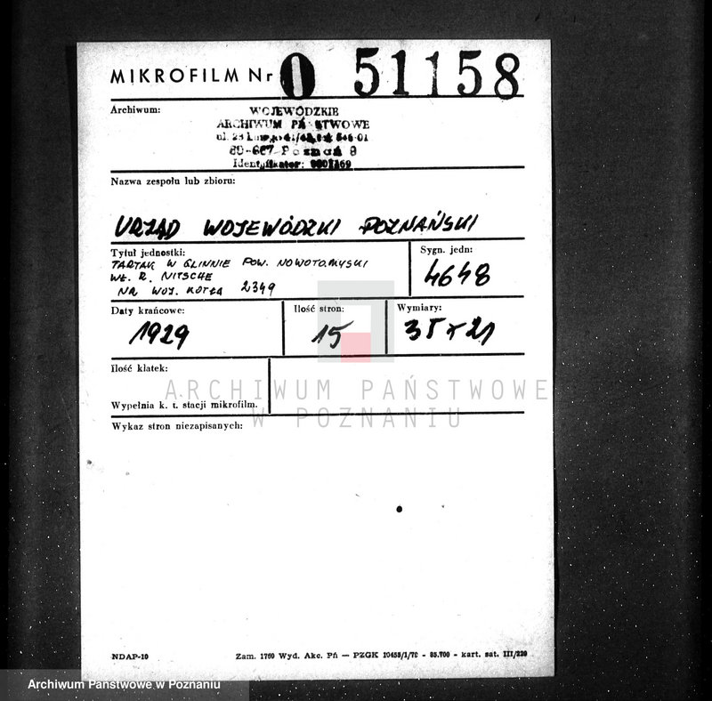 Obraz 2 z jednostki "Tartak w Glinnie, pow. nowotomyski, własność R. Nitsche nr woj. 2349"