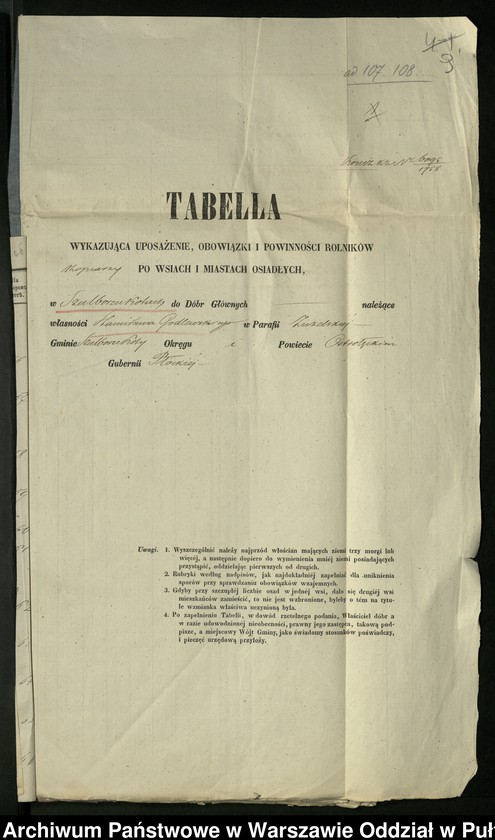 image.from.unit.number "O urządzaniu chłopów byłej rządowej wsi Szulborze-Koty, gm. Szulborze Koty wchodzącej w skład prywatnej własności Godlewo należące do ziemianina Osipowi Maławskiemu"