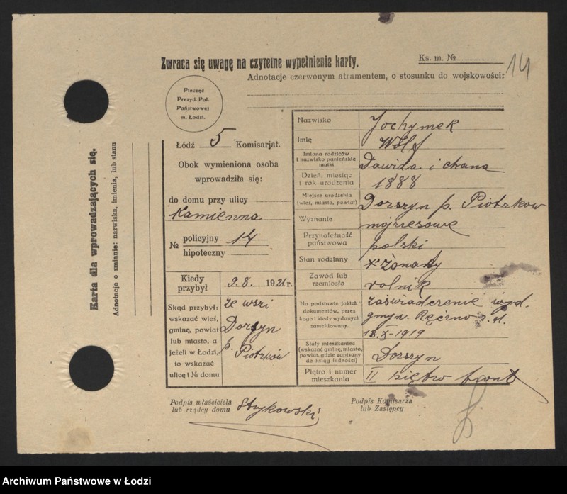 image.from.unit.number "[Spis ludności Łodzi] Joachimek - Joskoszek"