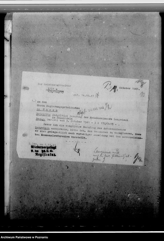 Obraz 14 z jednostki "Langwisch, Alfred - komisarz obwodowy"