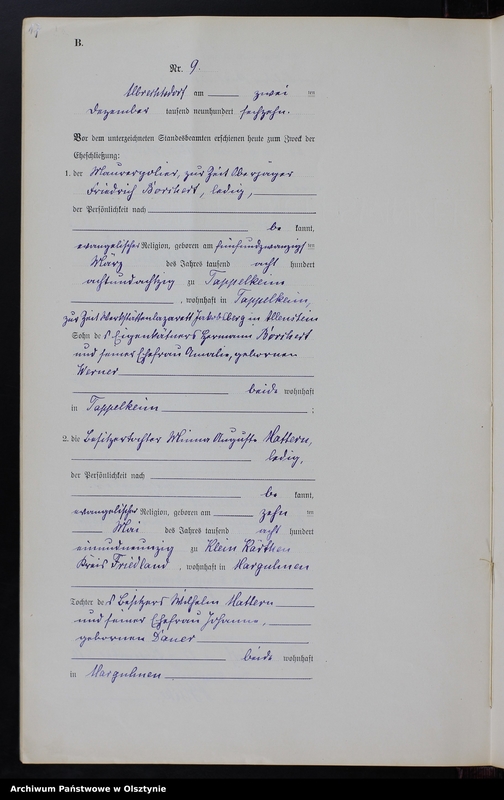 image.from.unit.number "Heiraths-Neben-Register Nr 1 - 10 [ Księga małżeństw - wtóropis ]"