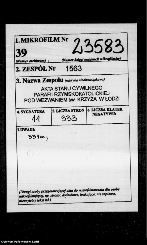 Obraz 2 z jednostki "Akta urodzeń"