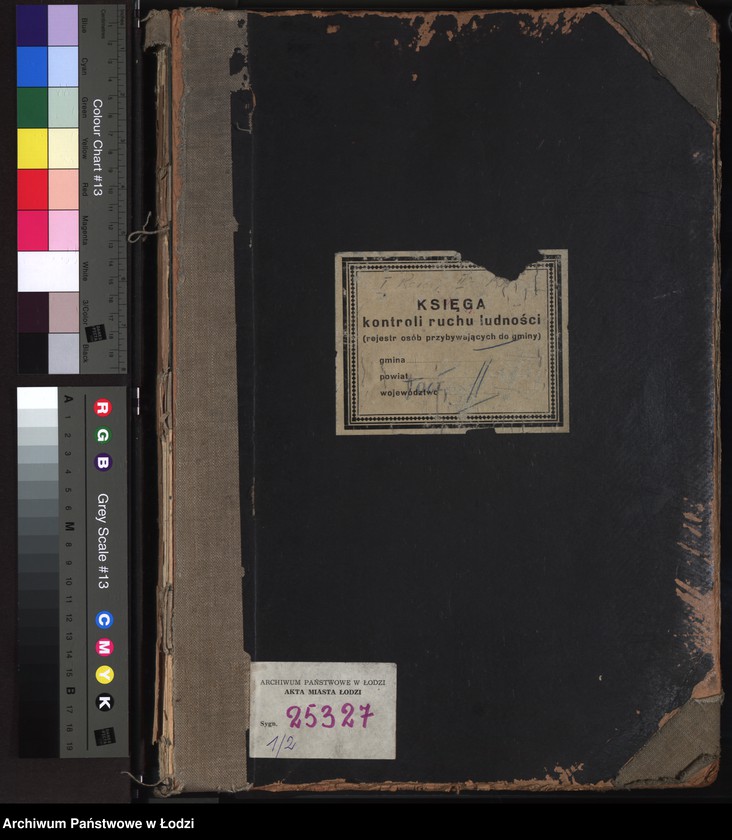 image.from.unit.number "Księga kontroli ruchu ludności (rejestr osób przybywających do gminy) Łódź, komisariat I, t. II nr 3456-6785"