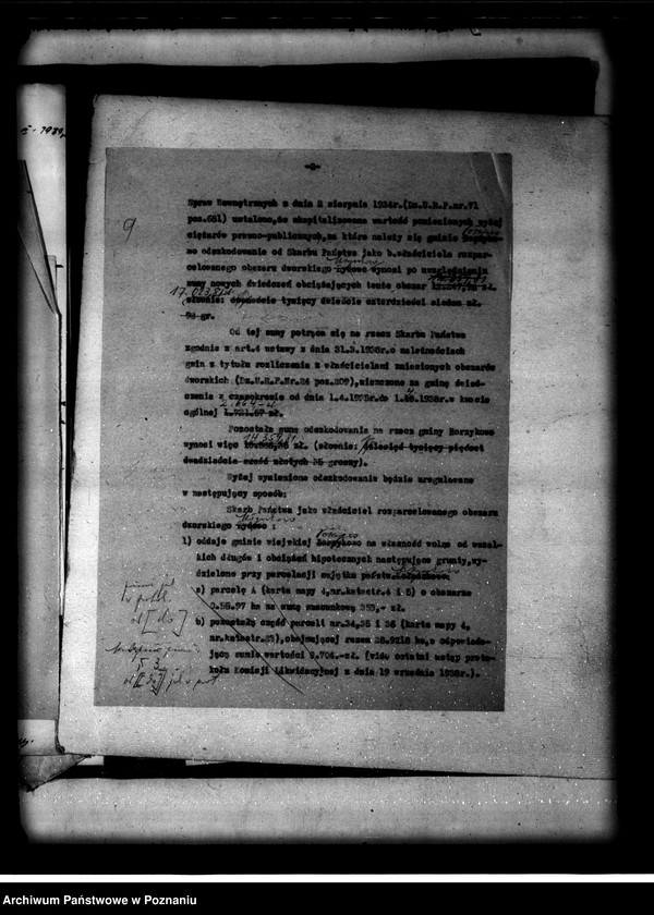 Obraz 14 z jednostki "Rozliczenie z gminą Połajewo odnośnie rozparcelowanego obszaru dworskiego Młynkowo powiatu czarnkowskiego"