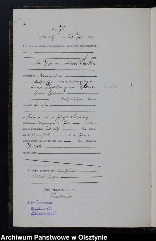 image.from.unit.number "Geburts -Neben-Register Nr 74 -133"