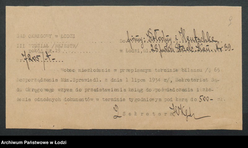 Obraz 11 z jednostki "Kołodny i Hentschke – handel drzewem i węglem"