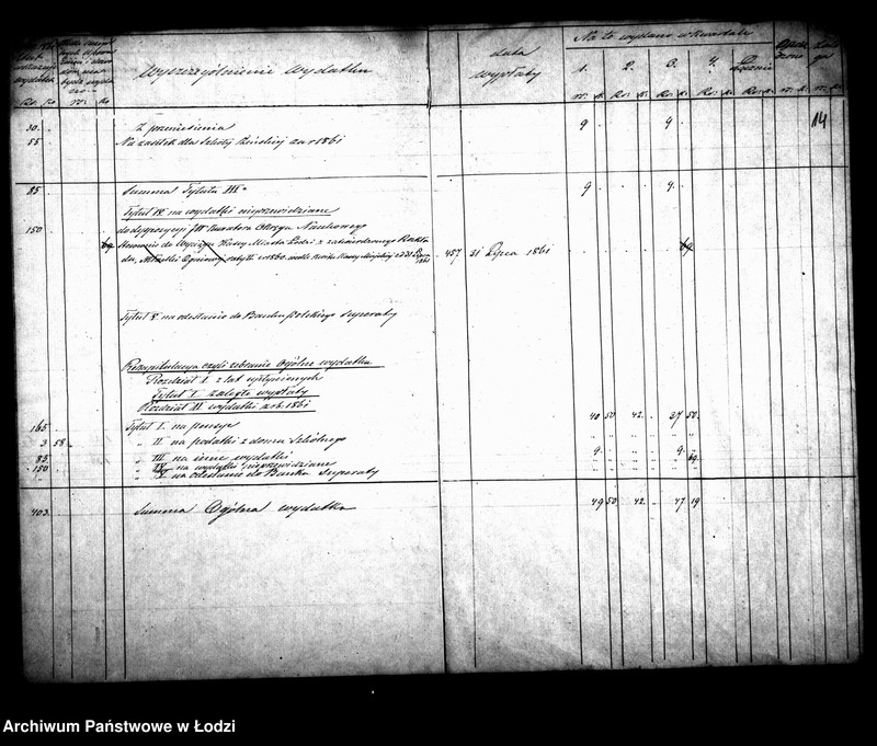 Obraz 18 z jednostki "Manuały przychodów i wydatków kasy szkoły elementarnej katolickiej w mieście Łodzi"