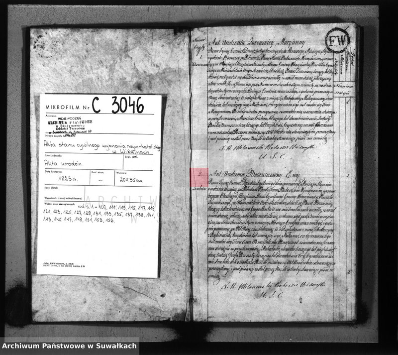 Obraz 4 z jednostki "Akta urodzonych gminy wiżańskiey obwodu seyneńskiego, w województwie augustowskim od dnia 1-go stycznia do dnia ostatniego grudnia 1823 roku"
