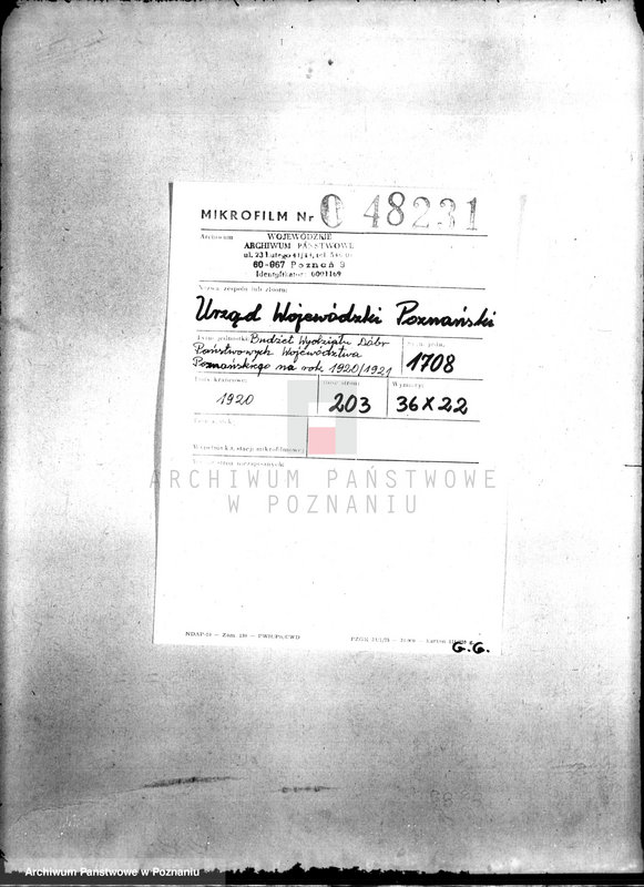 image.from.unit.number "Budżet Wydziału Dóbr Państwowych Województwa Poznańskiego na rok 1920"