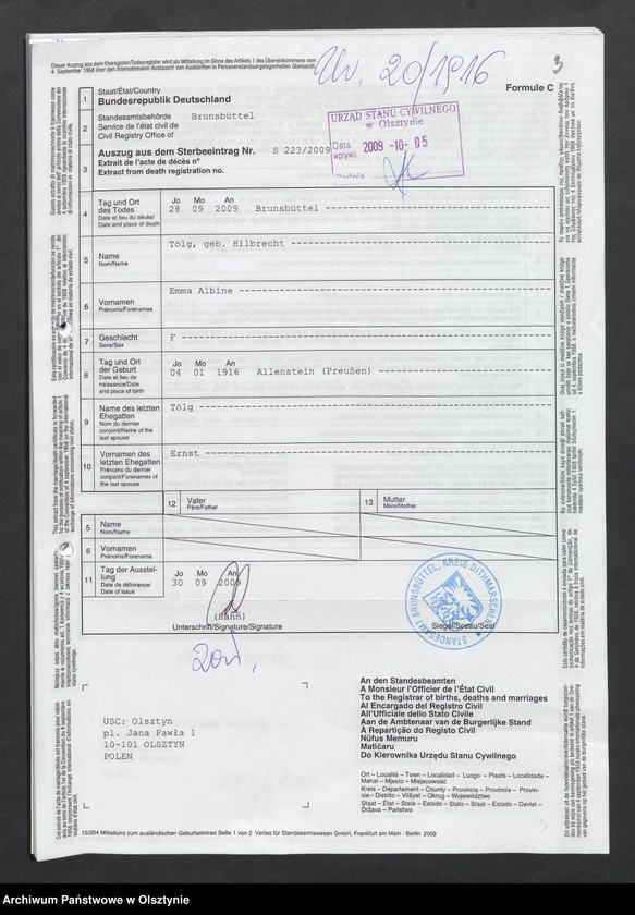 image.from.unit.number "Akta zbiorcze urodzeń z 1916 roku"