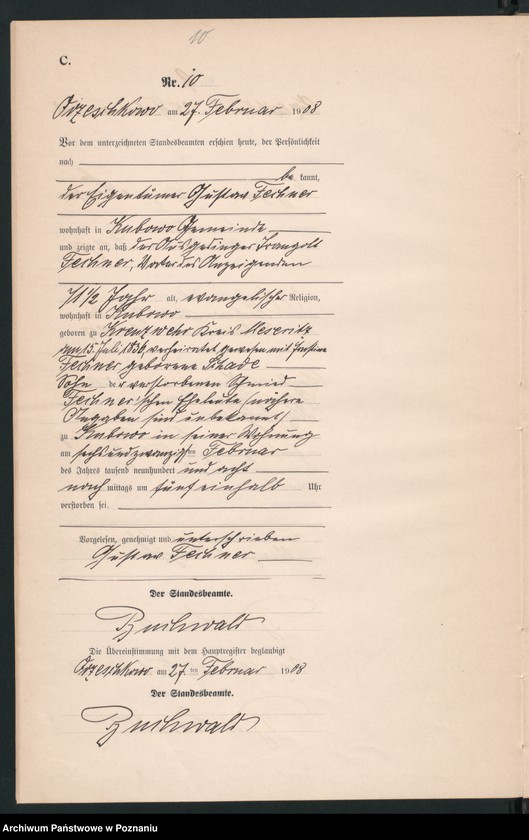 Obraz 13 z jednostki "Sterbe-Neben-Register"