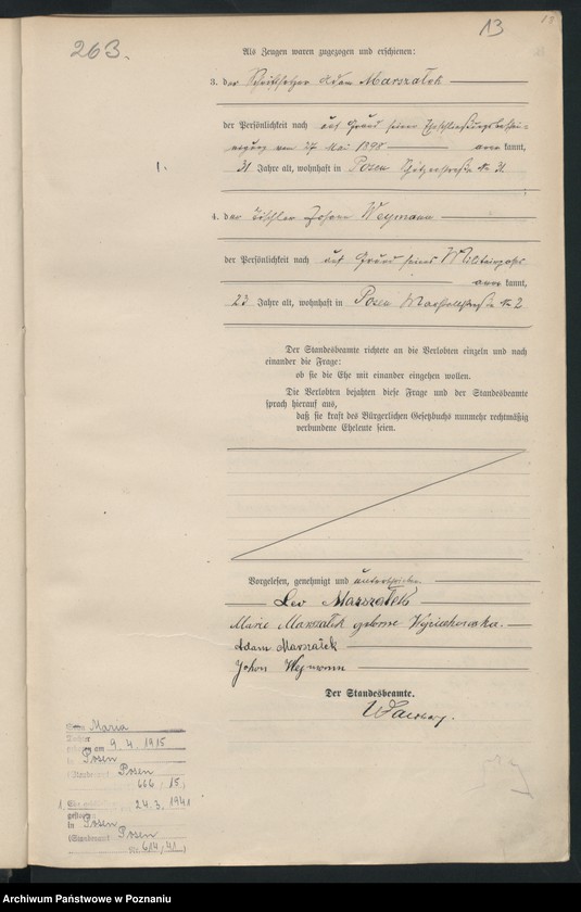 Obraz 16 z jednostki "Księga miejscowa małżeństw"