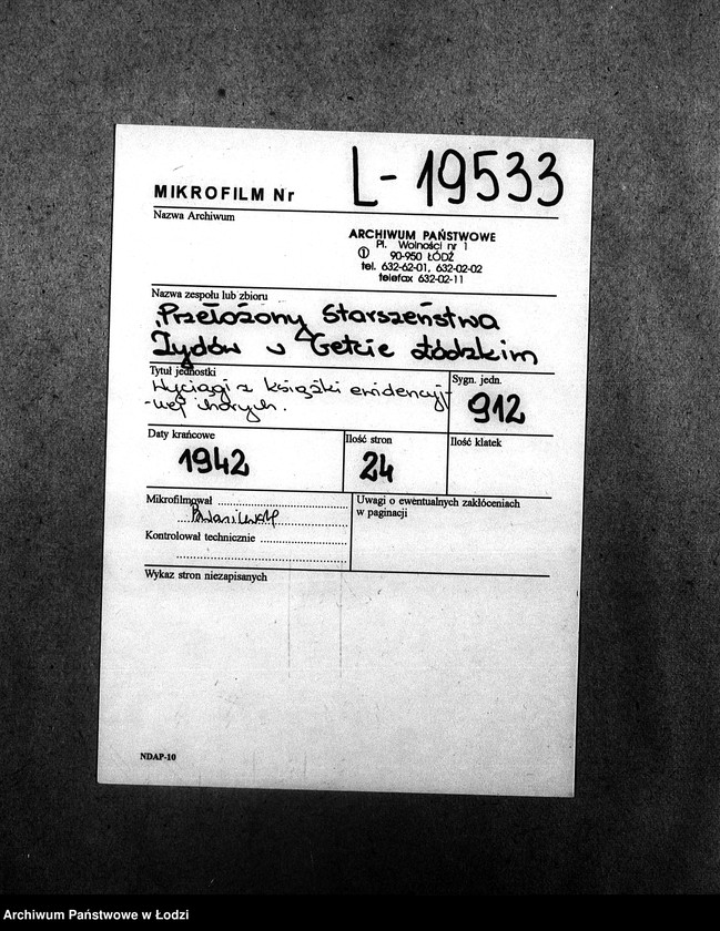 Obraz 2 z jednostki "[Wyciągi z książki ewidencyjnej chorych]"