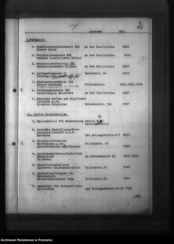 Obraz 6 z jednostki "Rozdzielnik korespondencji, okólników, zarządzeń itp."