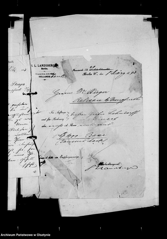 image.from.unit.number "/Korrespondenz der Deutschen Landwirtschafts Gesellschaft u. der Rechtsanwälte Steller, Axt u. Landsberger mit Dr. Stieger- Rehsau/"
