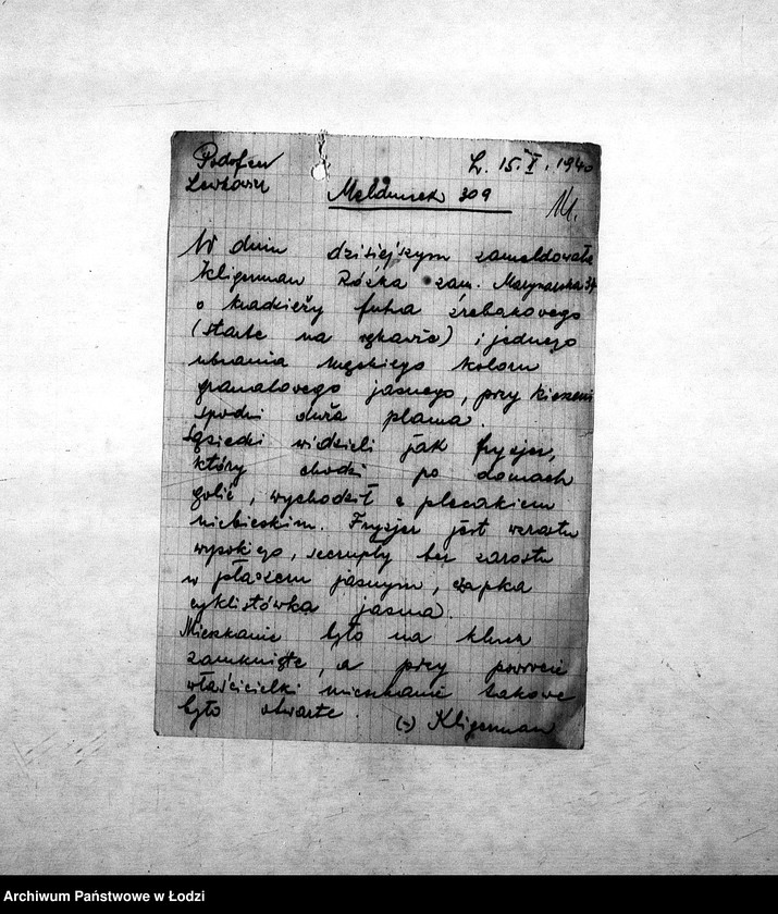 Obraz 17 z jednostki "[Sprawy karne: zeznania, meldunki, oskarżenia]"