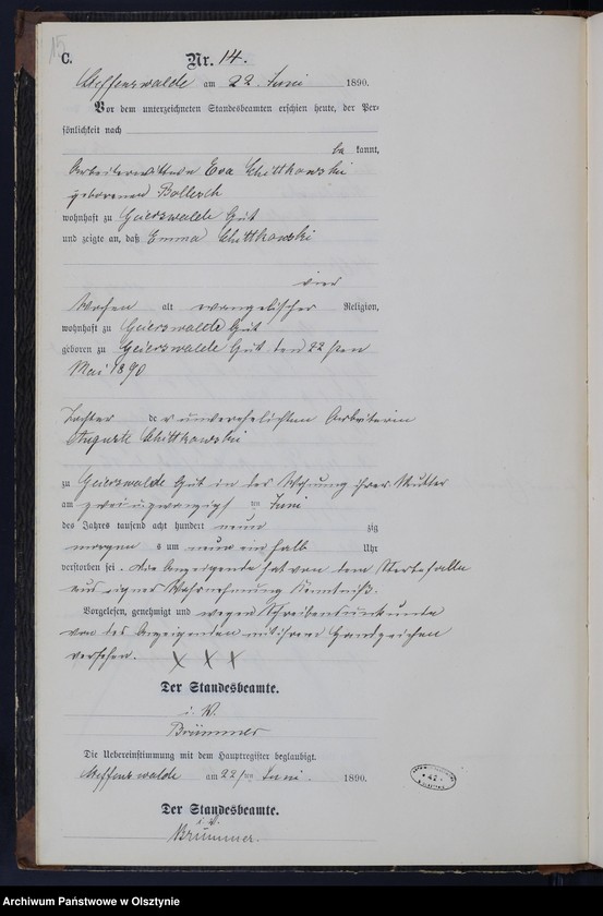 image.from.unit.number "Sterbe-Neben-Register Nr 1 - 38"